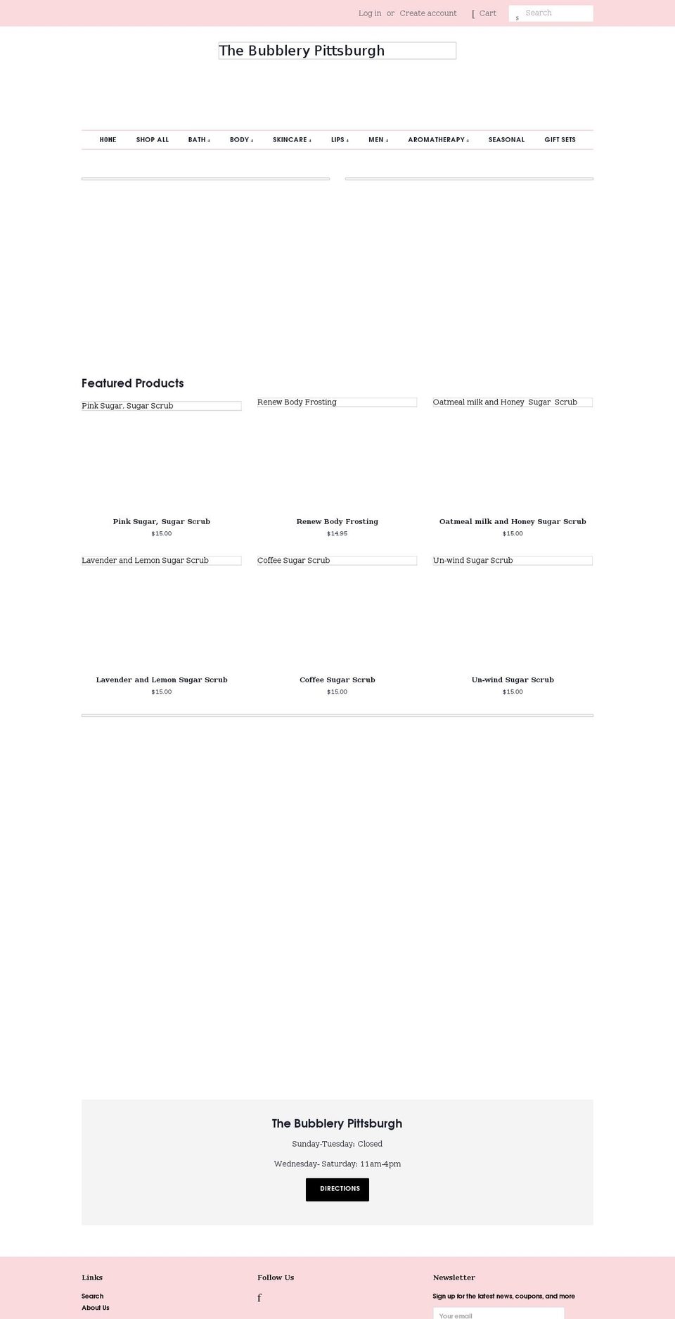 thebubblerypittsburgh.com shopify website screenshot