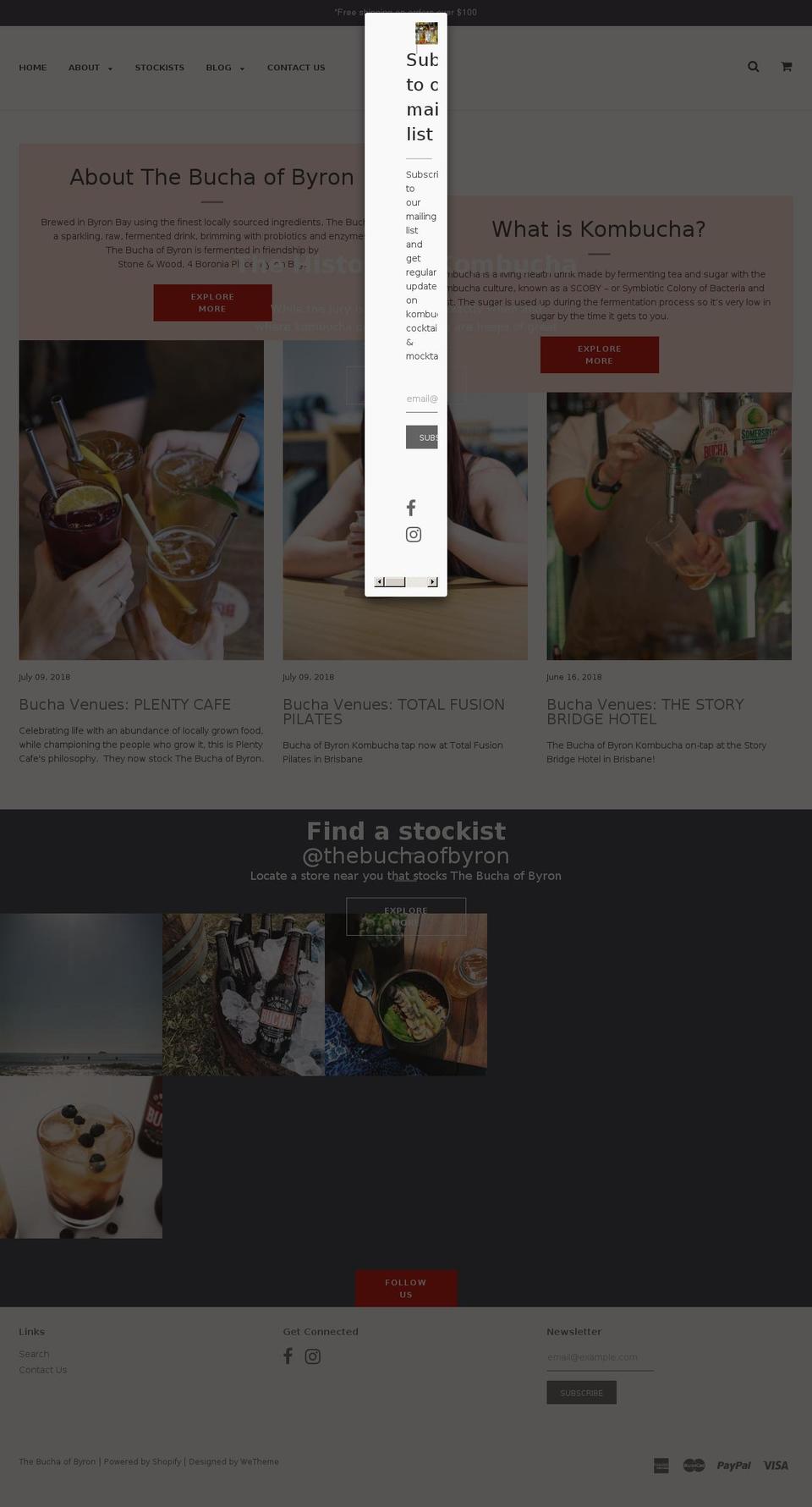 thebuchaofbyron.com.au shopify website screenshot