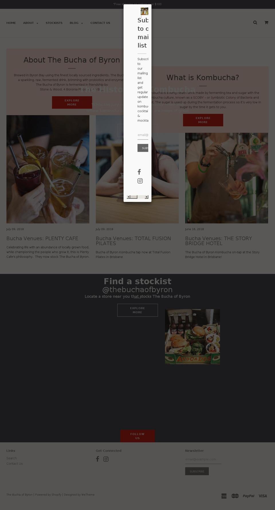 thebuchaofbyron.com — Shopify storefront screenshot