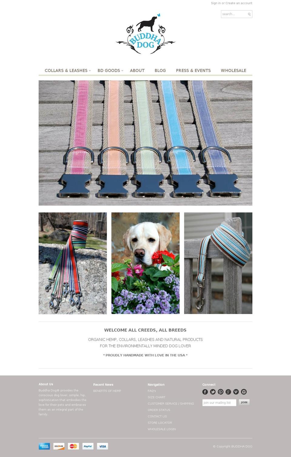 thebuddhadog.com shopify website screenshot