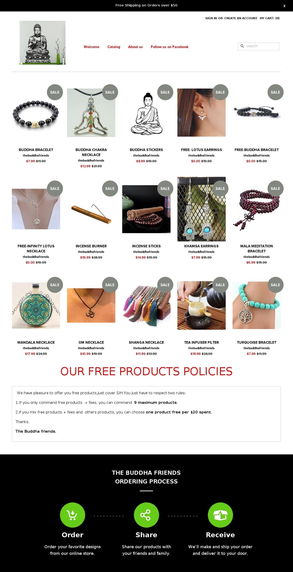 thebuddhafriends.com shopify website screenshot