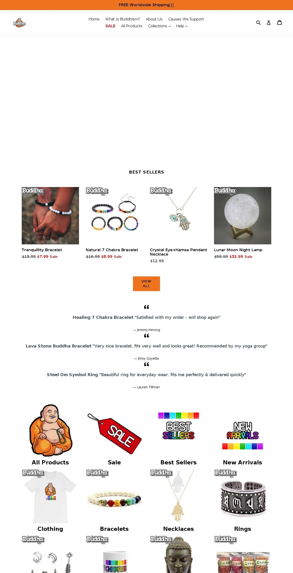 thebuddhamanstore.com shopify website screenshot