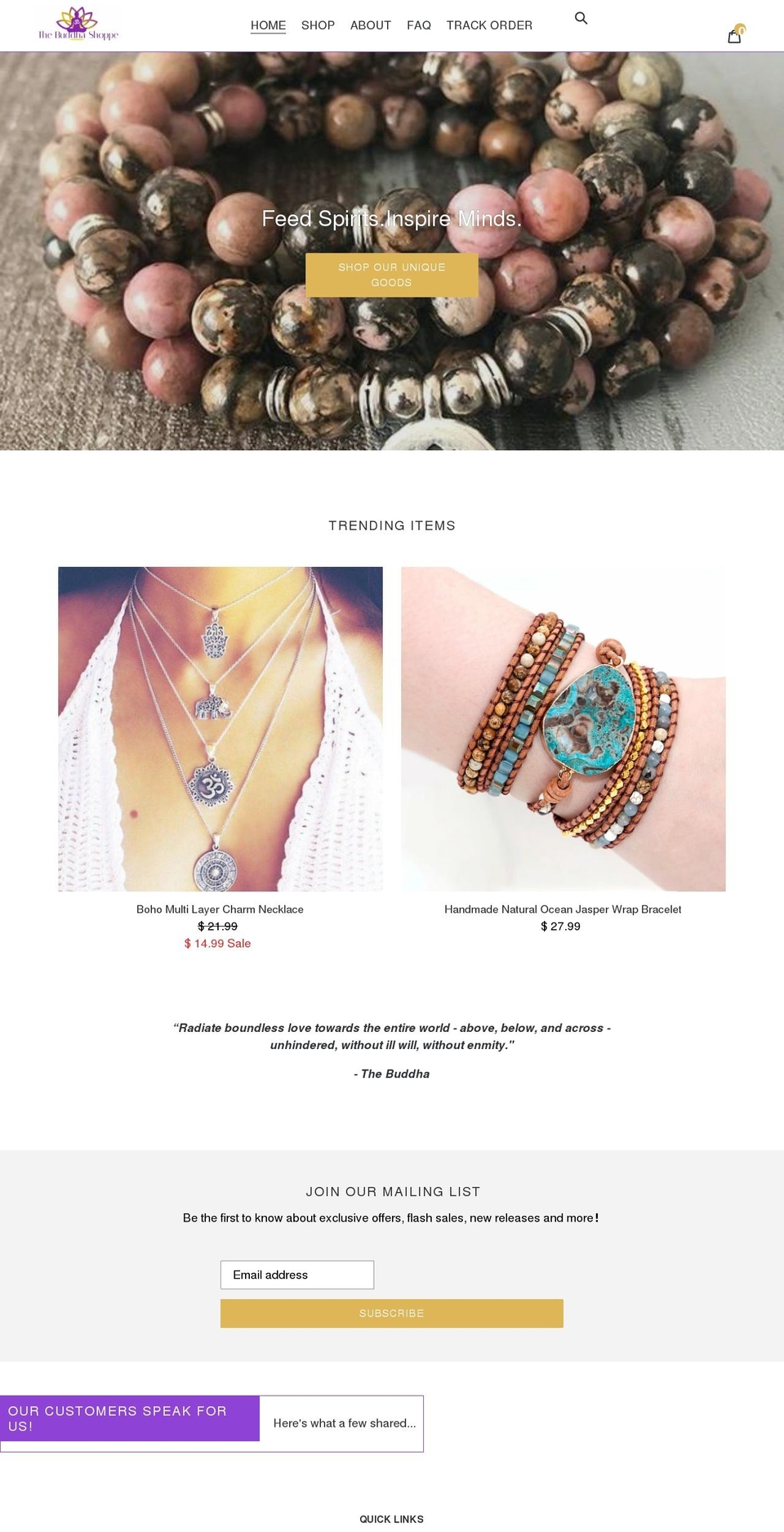 Copy of LIVE SITE Shopify theme site example thebuddhashoppe.com