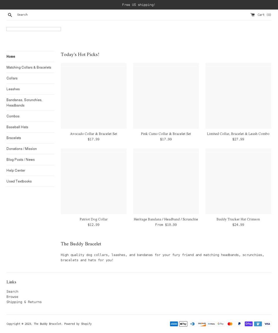 thebuddybracelet.com — Shopify storefront screenshot