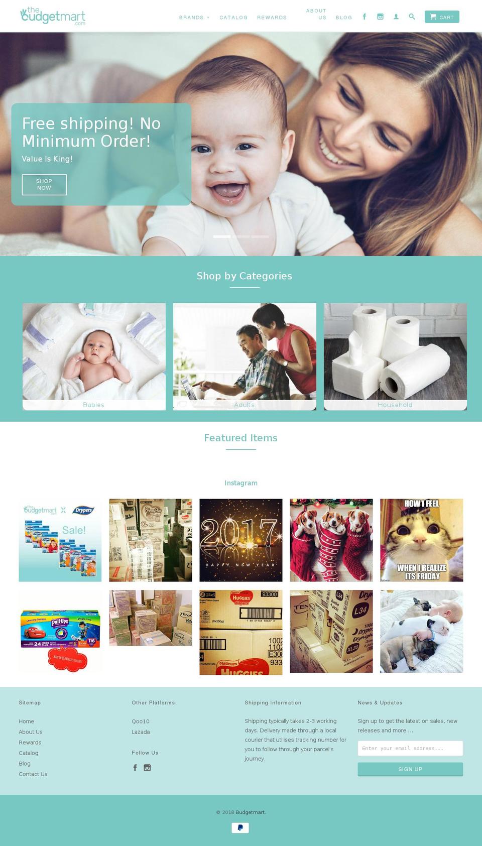 thebudgetmart.com — Shopify storefront screenshot