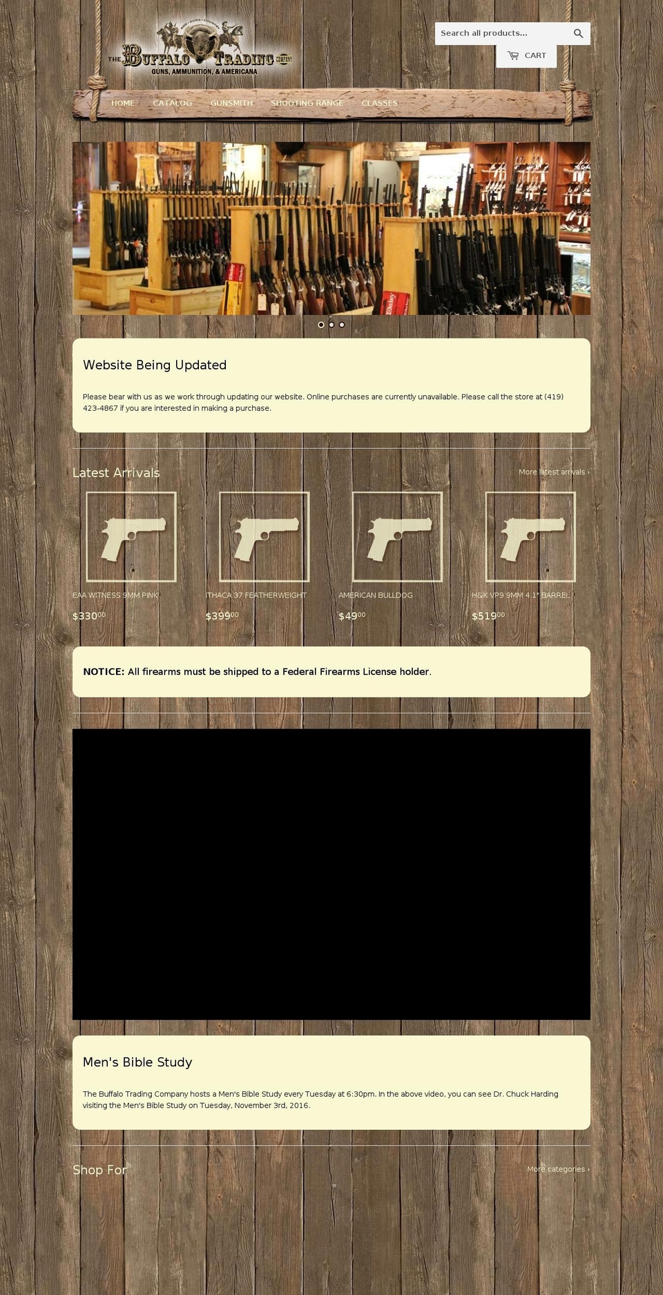 thebuffalotc.com — Shopify storefront screenshot