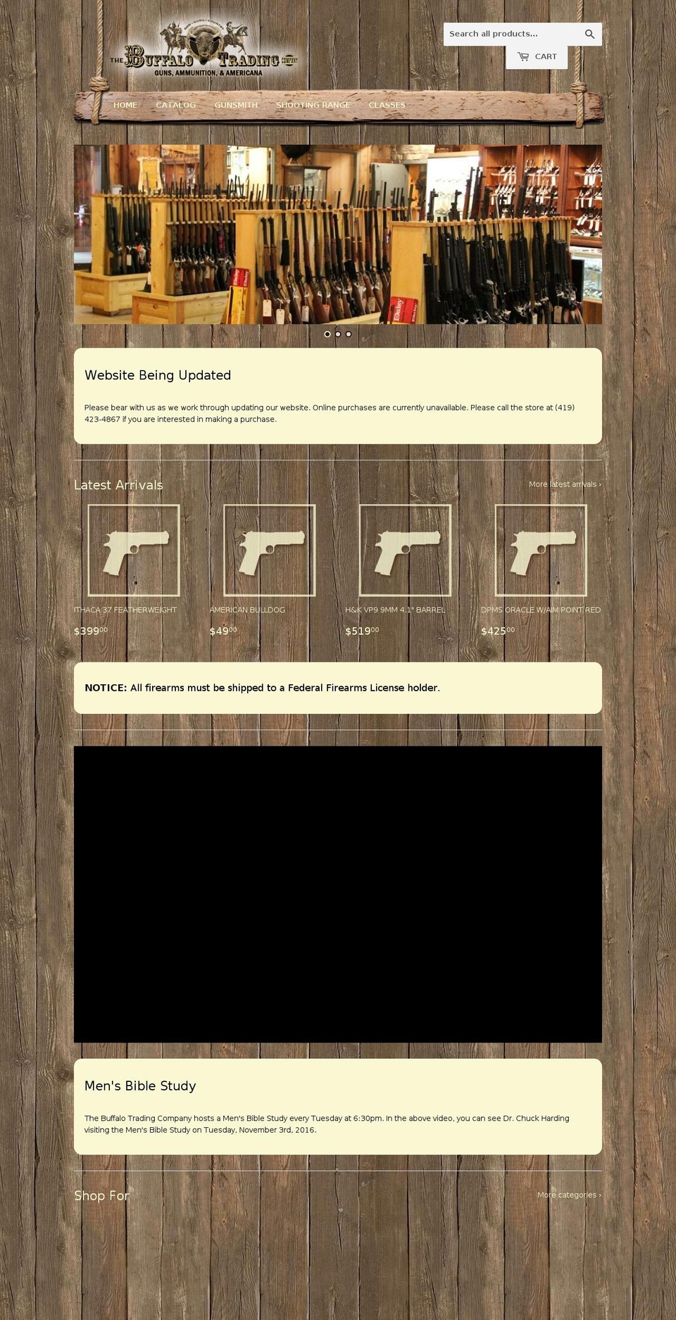thebuffalotradingcompany.com — Shopify storefront screenshot