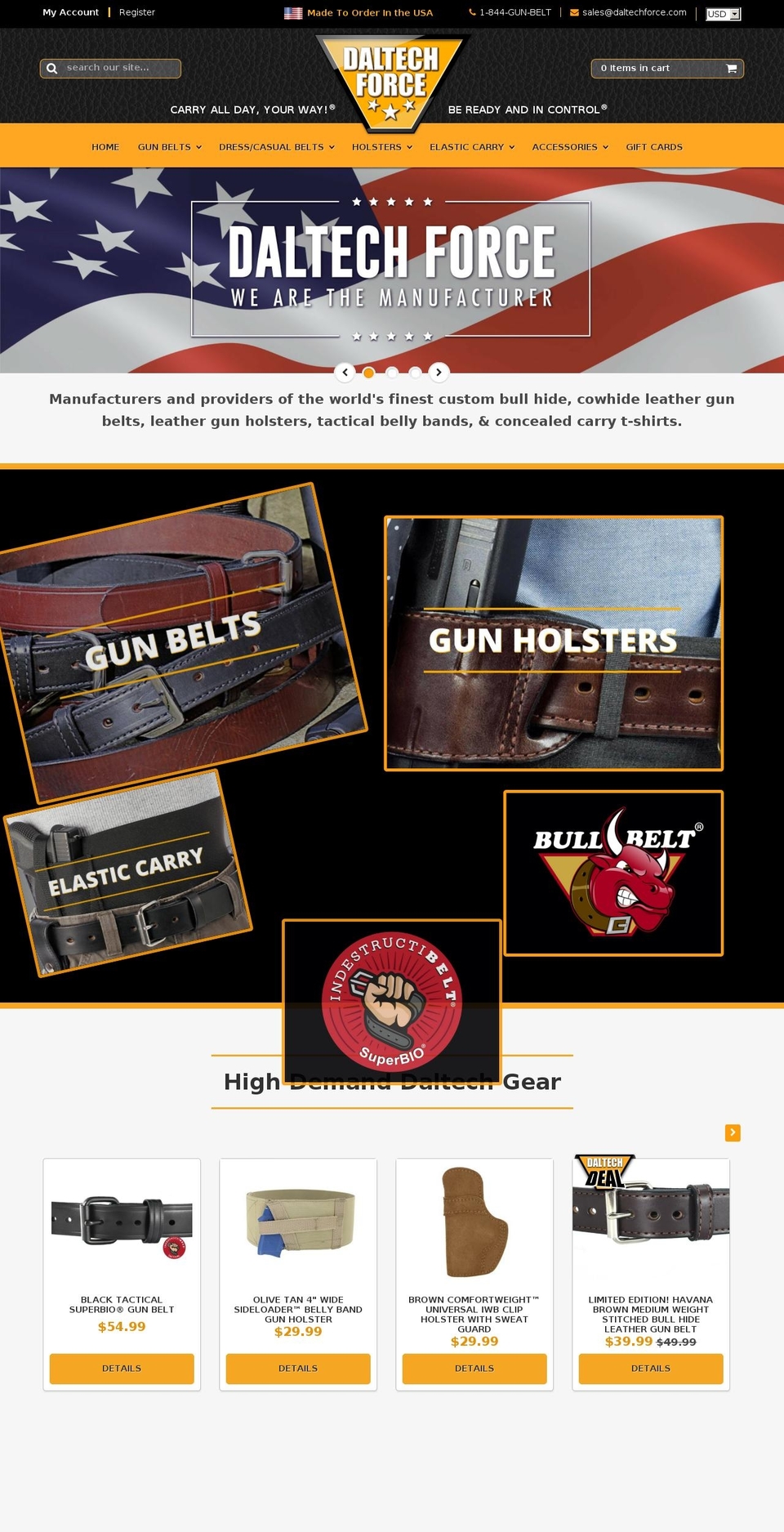 thebullbelt.com shopify website screenshot