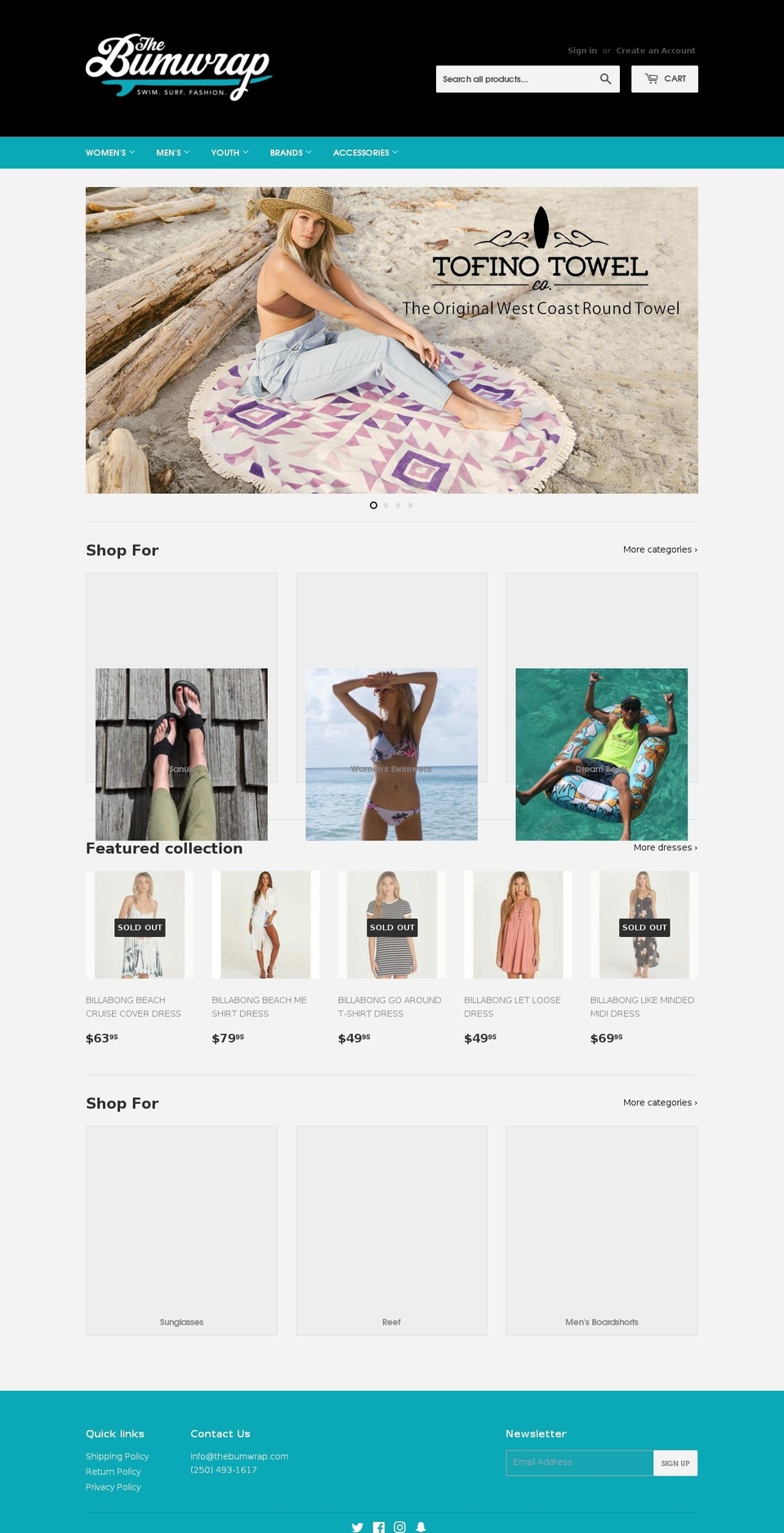 thebumwrap.ca shopify website screenshot