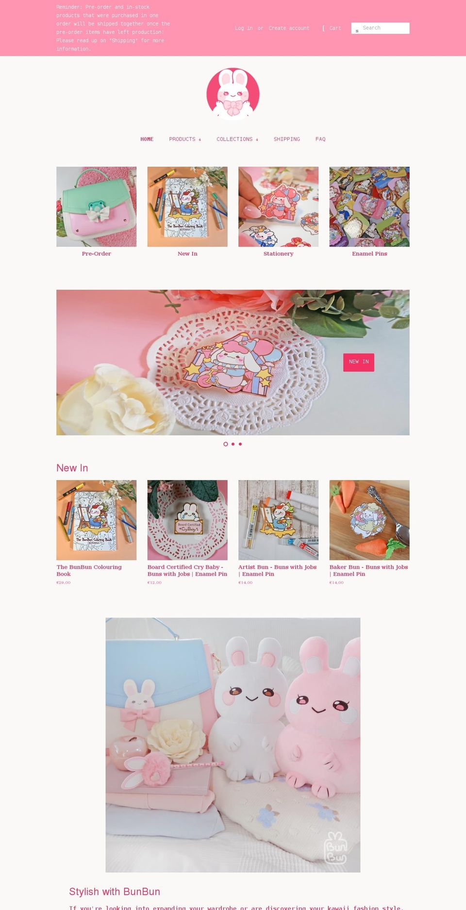 thebunbunshop.com shopify website screenshot