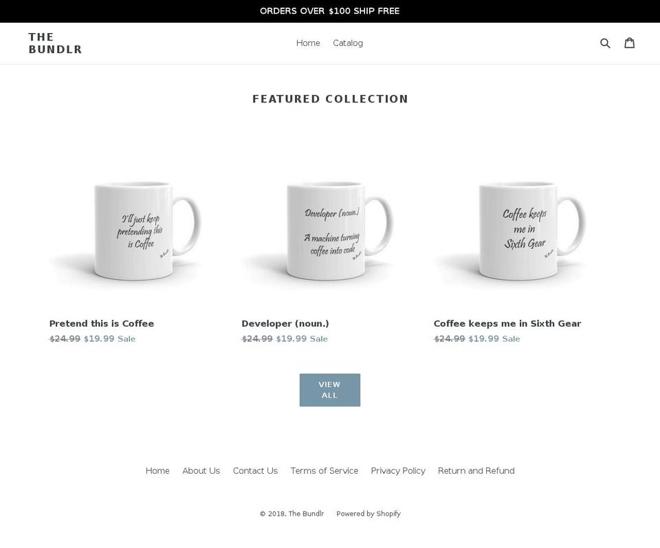 thebundlr.com — Shopify storefront screenshot