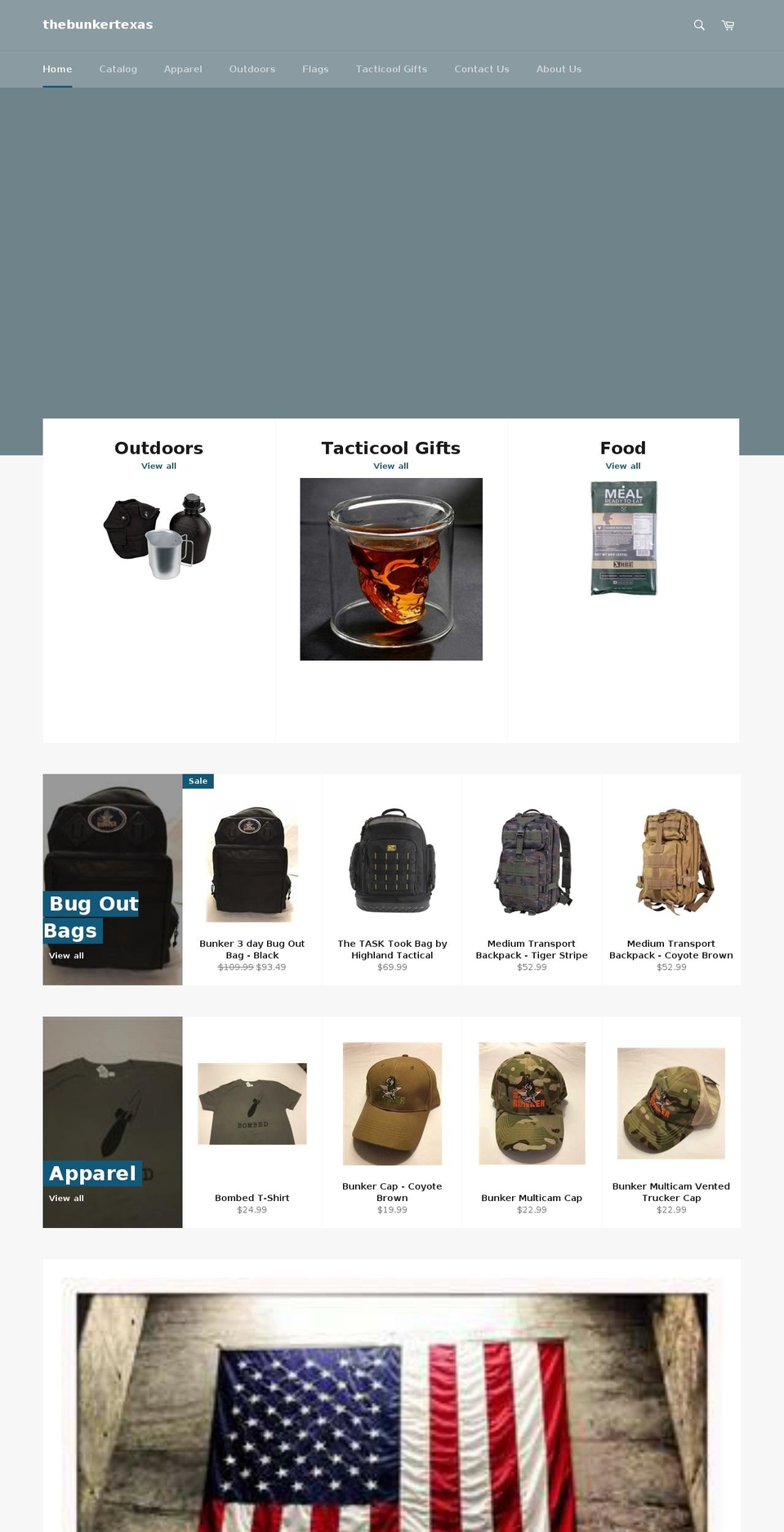 thebunkertexas.com shopify website screenshot