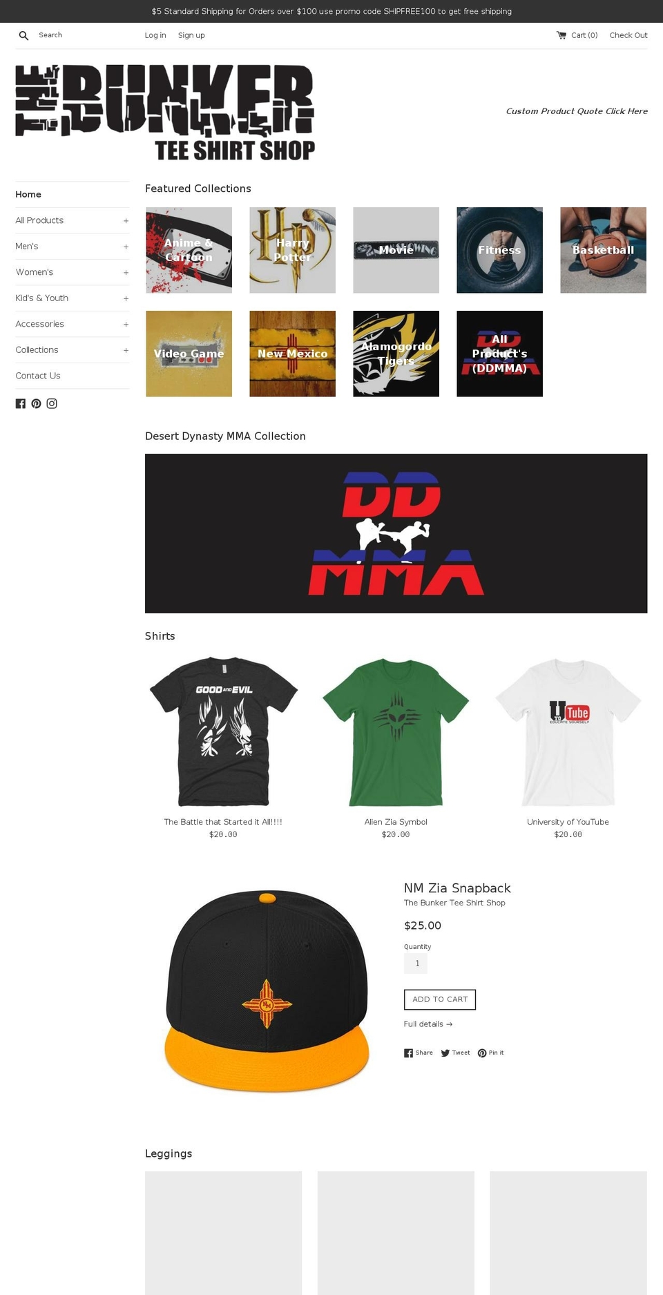 thebunkertss.com — Shopify storefront screenshot