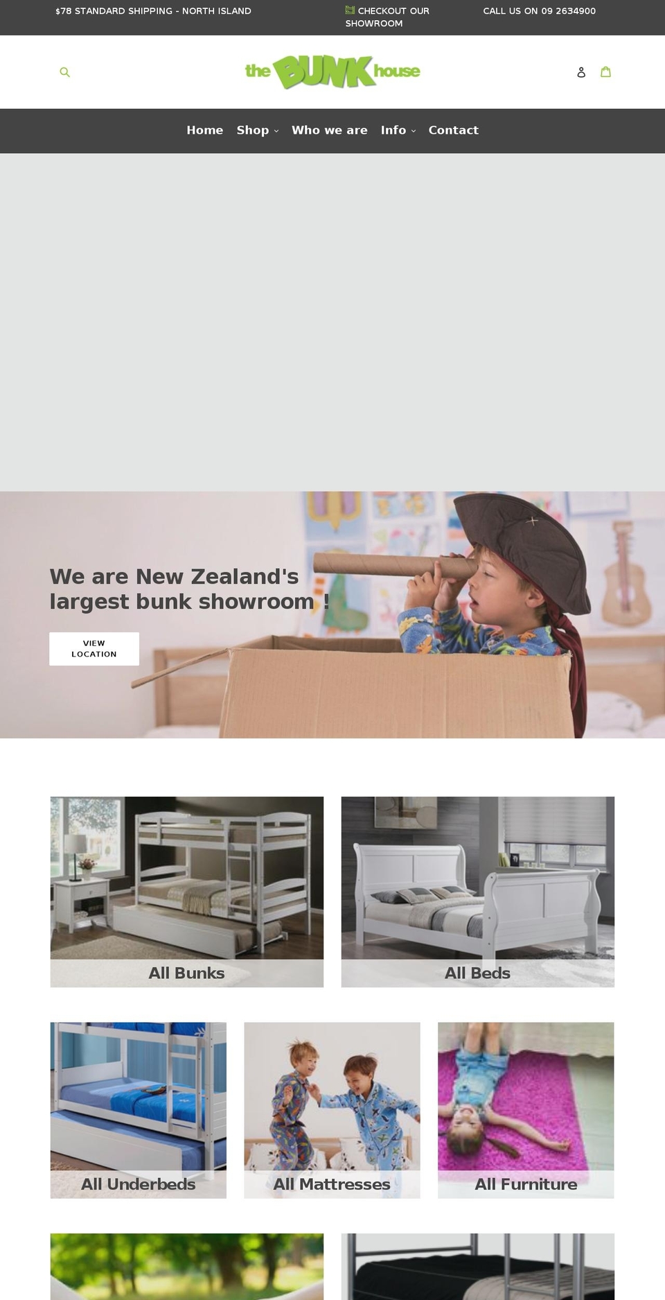 thebunkhouse.co.nz shopify website screenshot