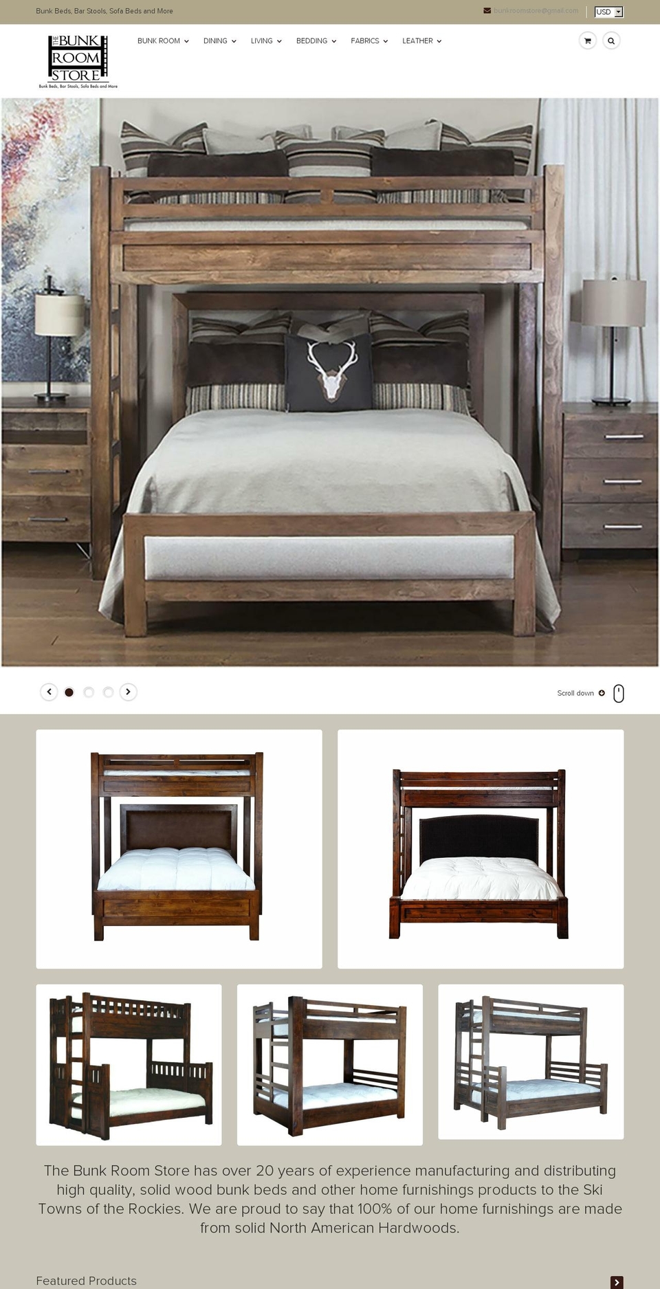 thebunkroomstore.com shopify website screenshot