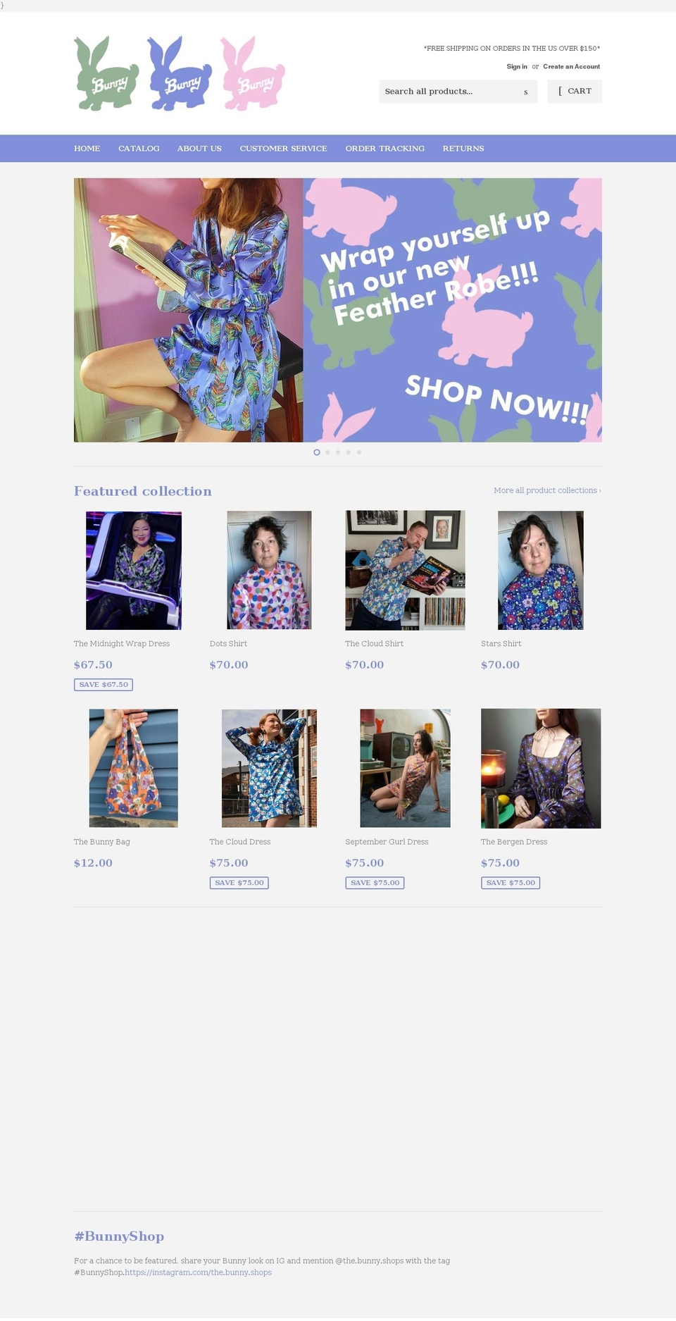 thebunnyshops.com shopify website screenshot
