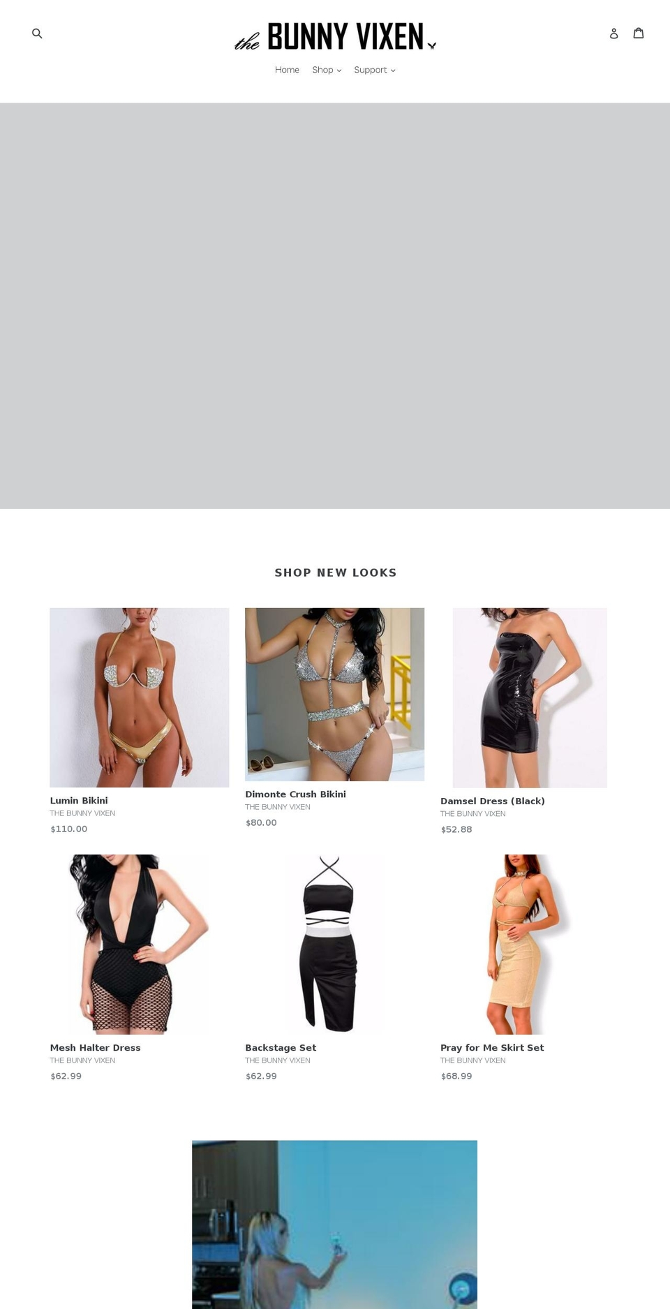 thebunnyvixen.com — Shopify storefront screenshot