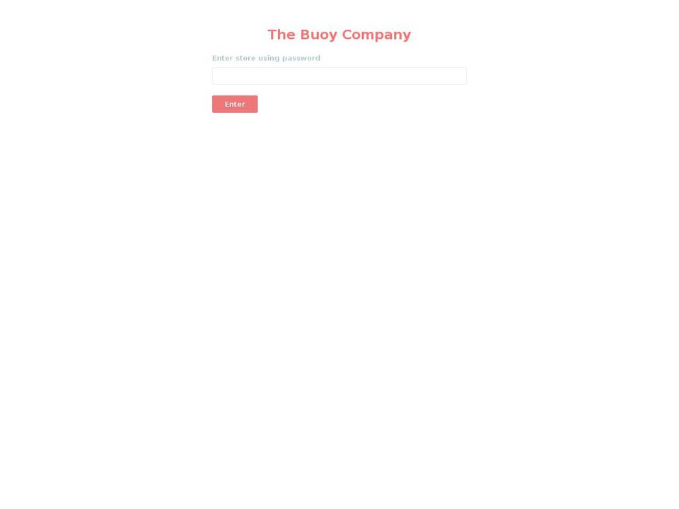 Creative Shopify theme site example thebuoycompany.com