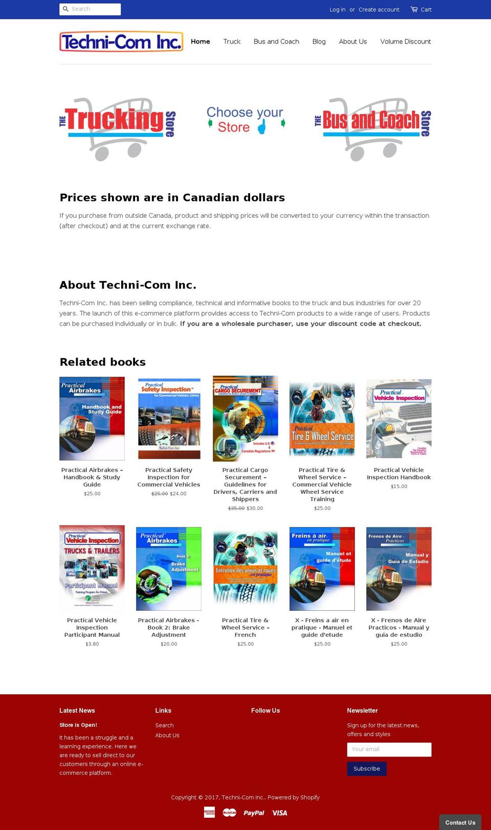 thebusandcoachstore.com shopify website screenshot