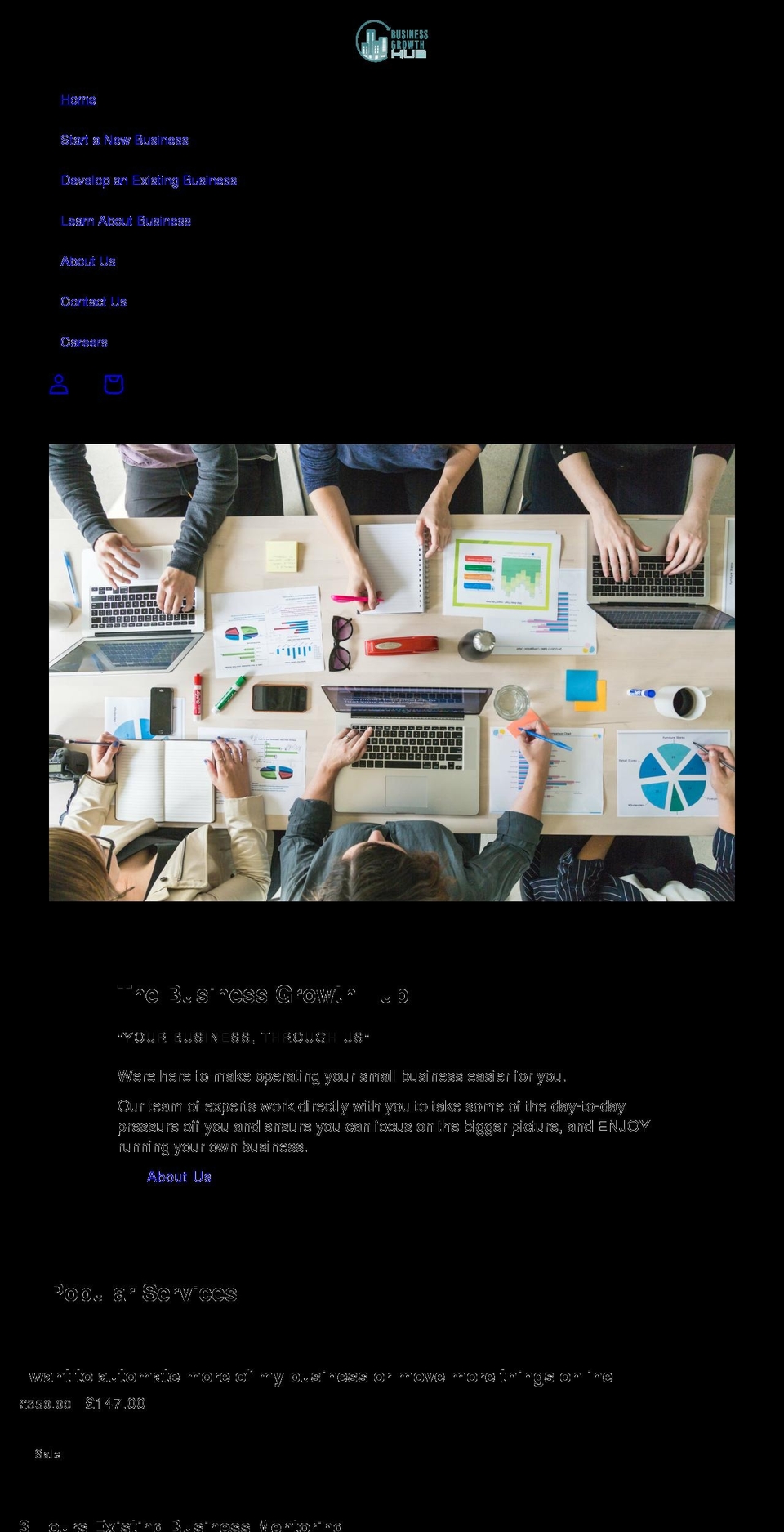 thebusinessgrowthhub.co.uk shopify website screenshot