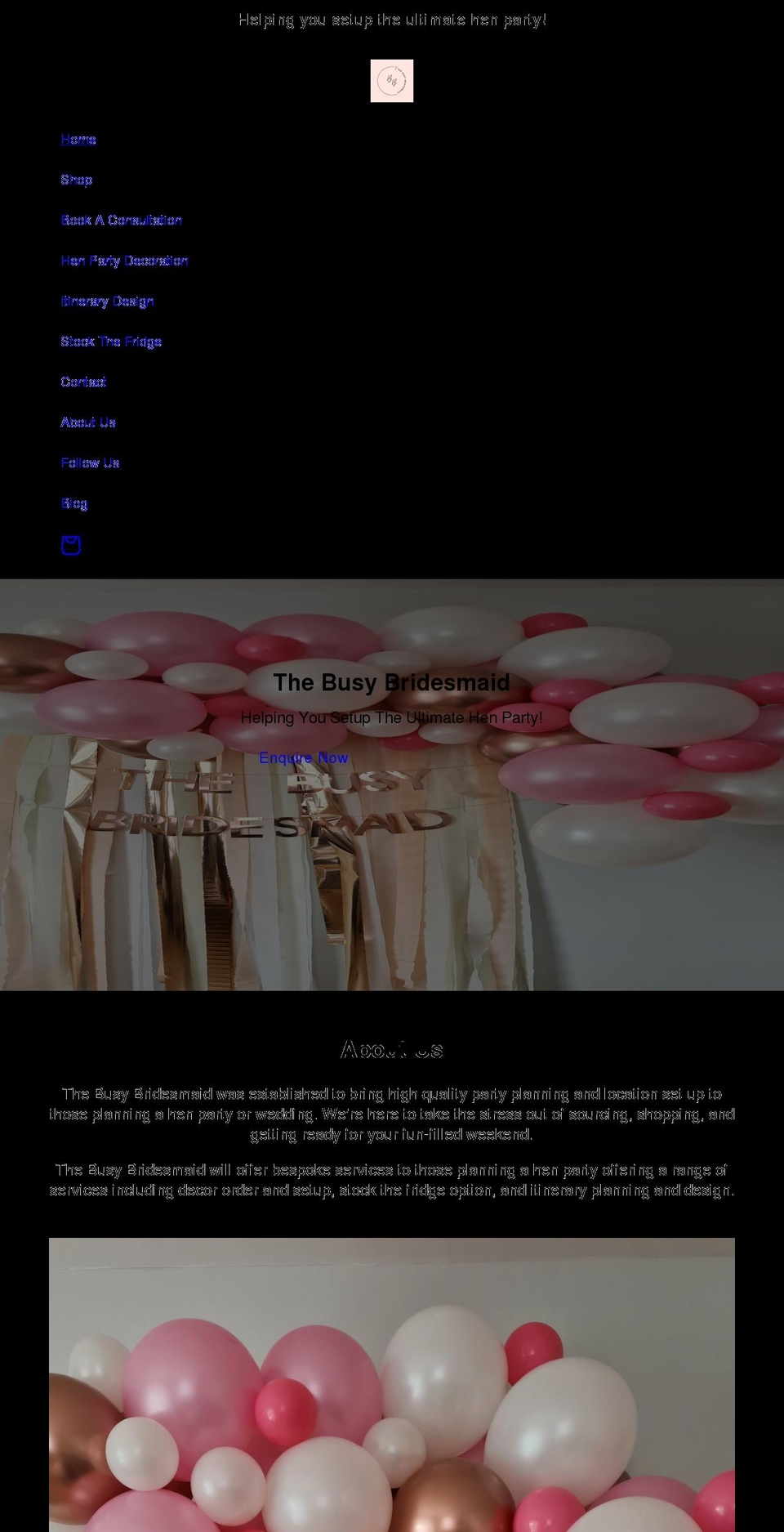 thebusybridesmaid.com shopify website screenshot