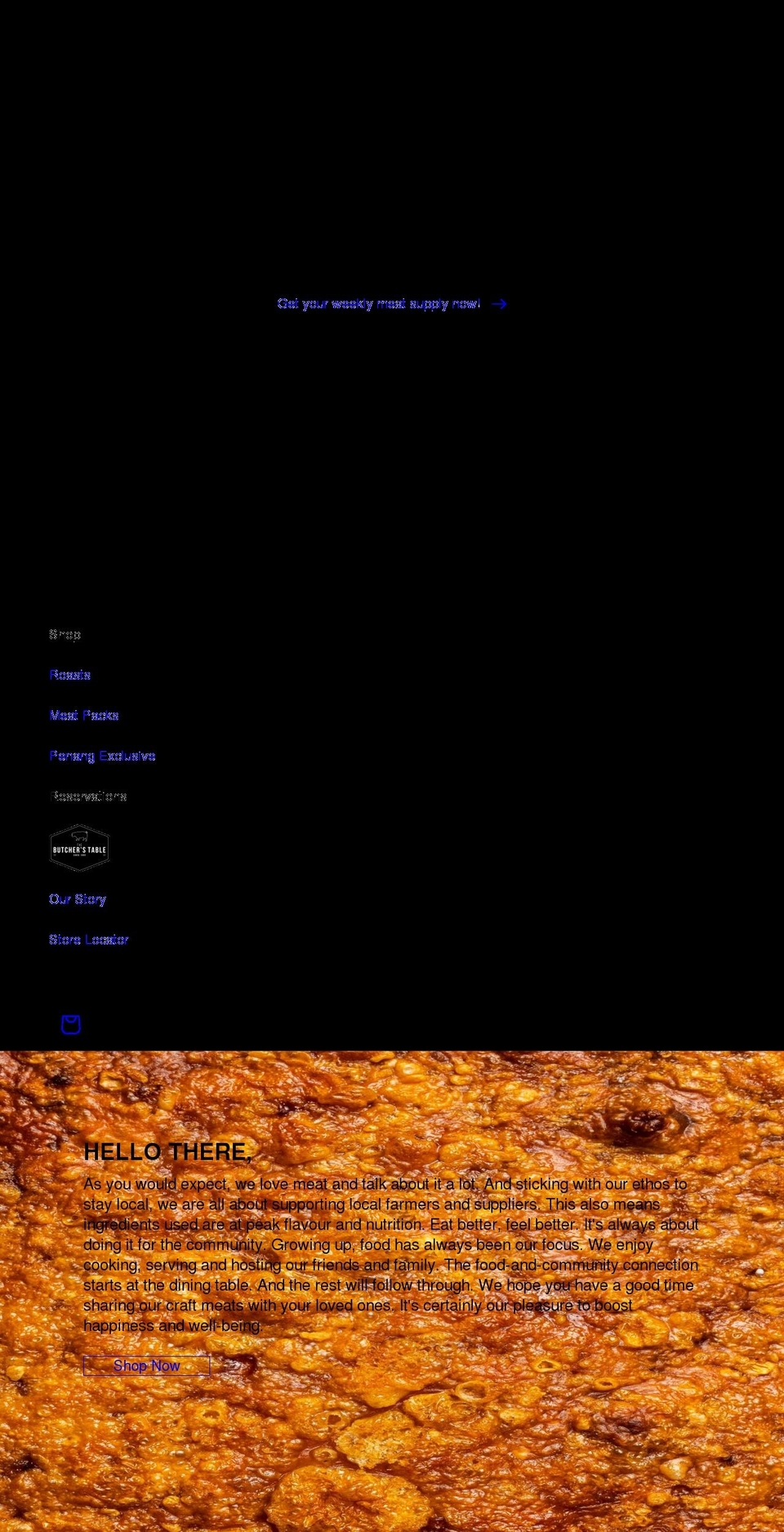 thebutcherstable.com.my shopify website screenshot