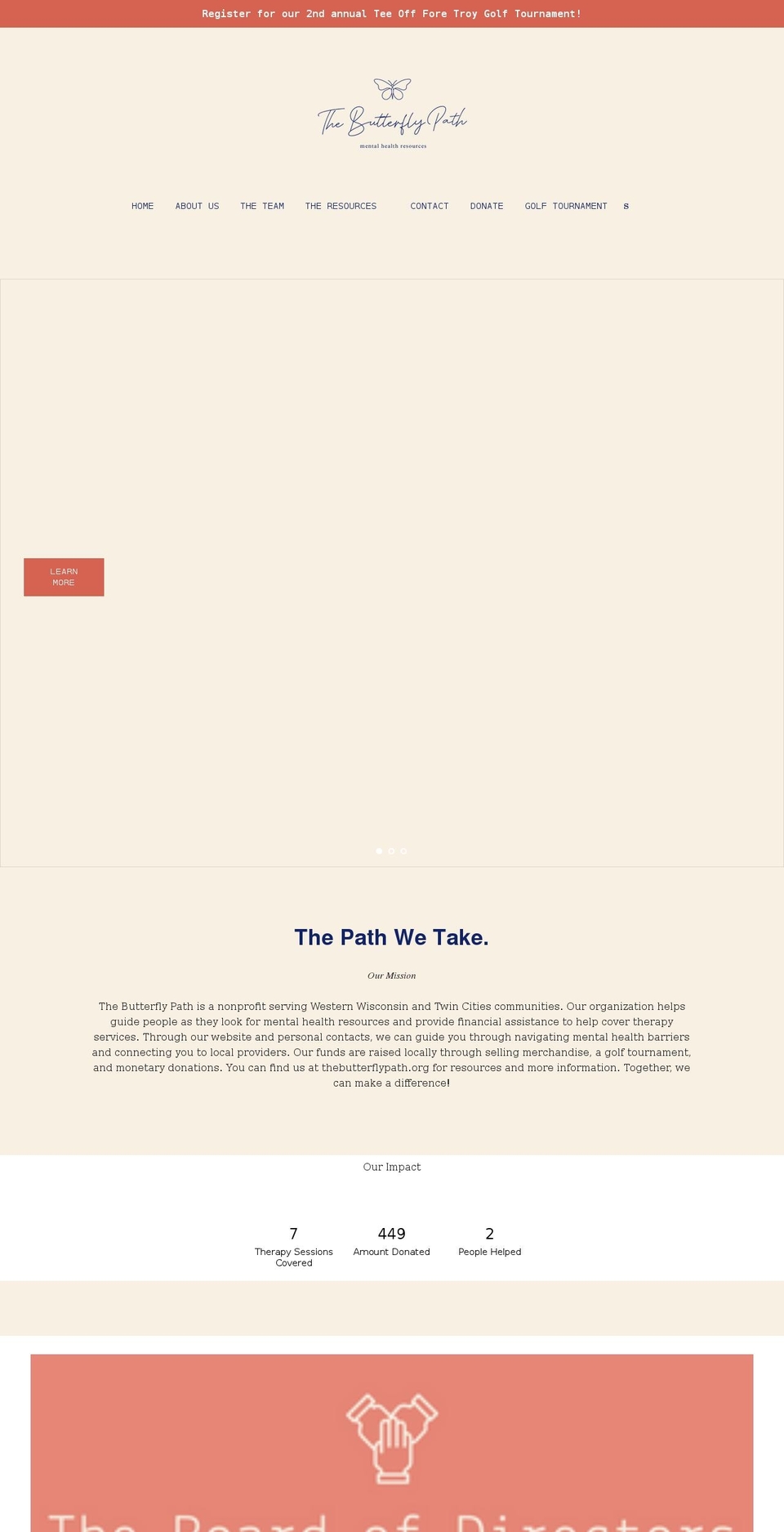 thebutterflypath.org shopify website screenshot