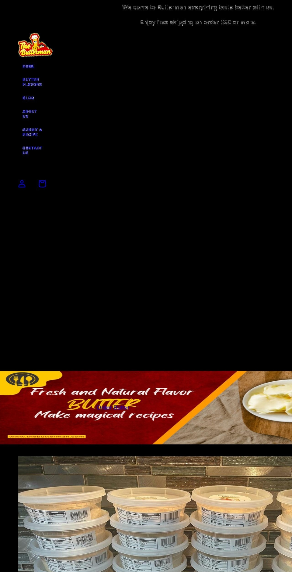 thebutterman.com shopify website screenshot