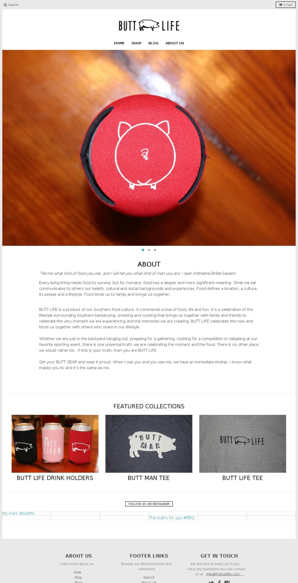thebuttlife.com shopify website screenshot