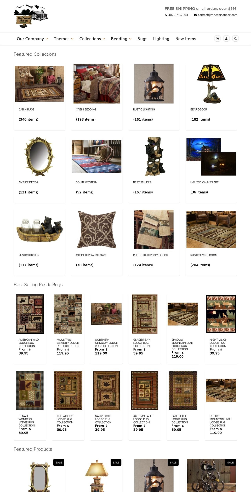 thecabinshack.com shopify website screenshot