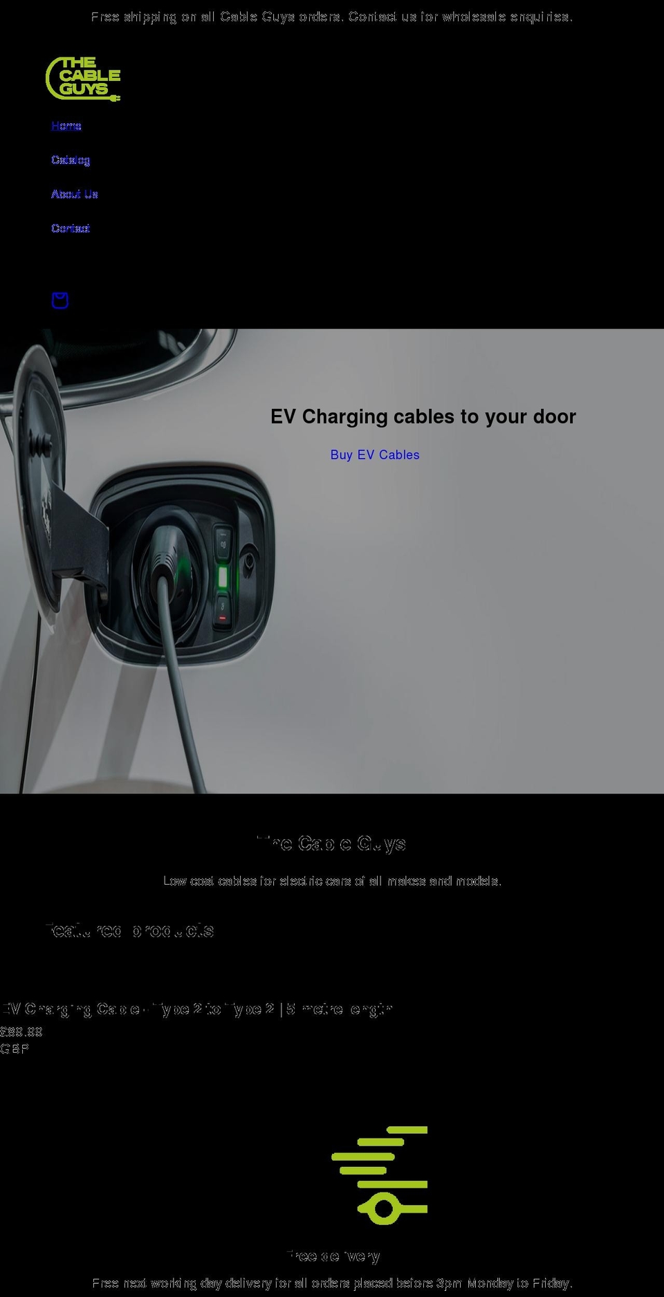 thecableguys.co.uk shopify website screenshot