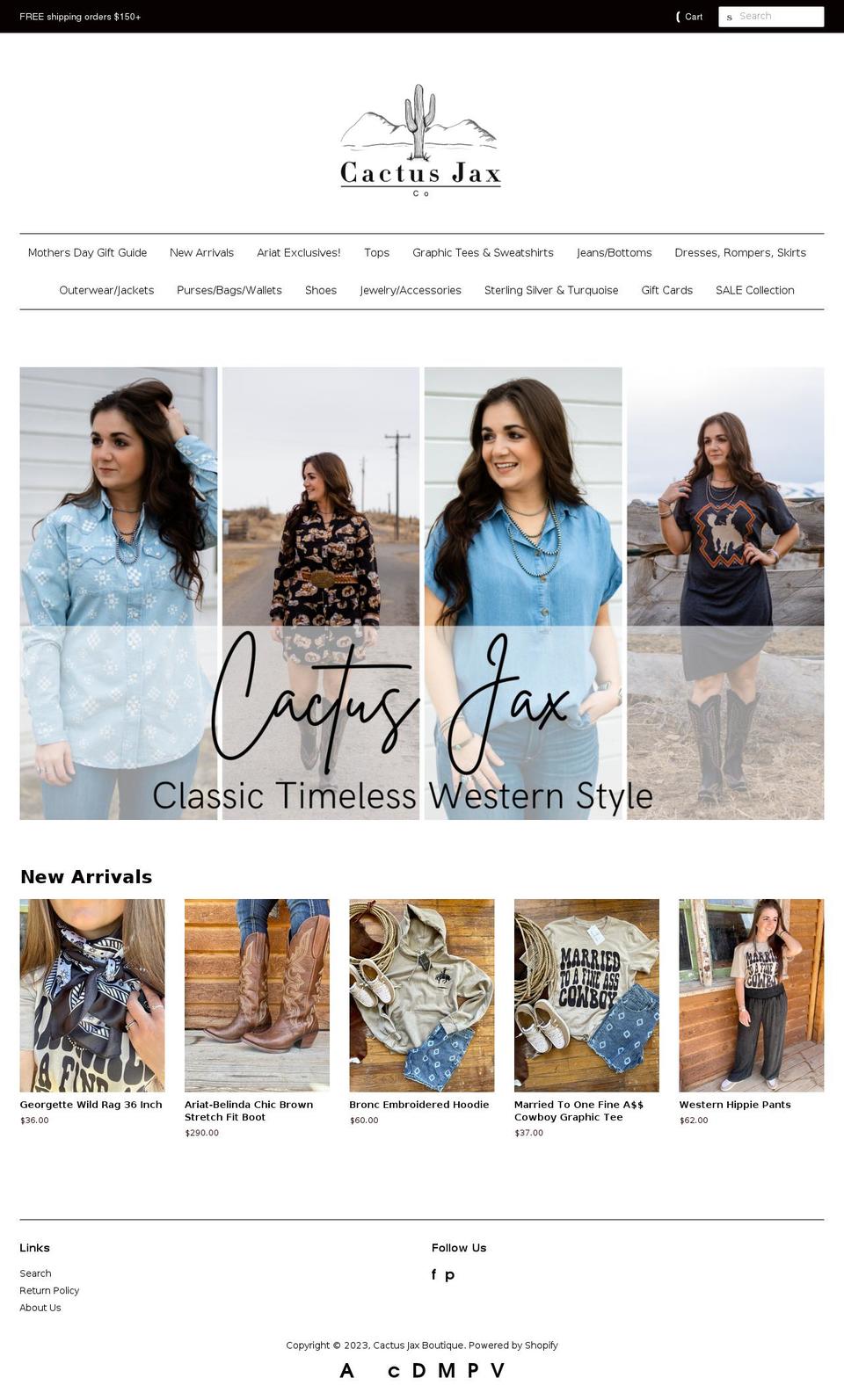 thecactusjaxboutique.com — Shopify storefront screenshot