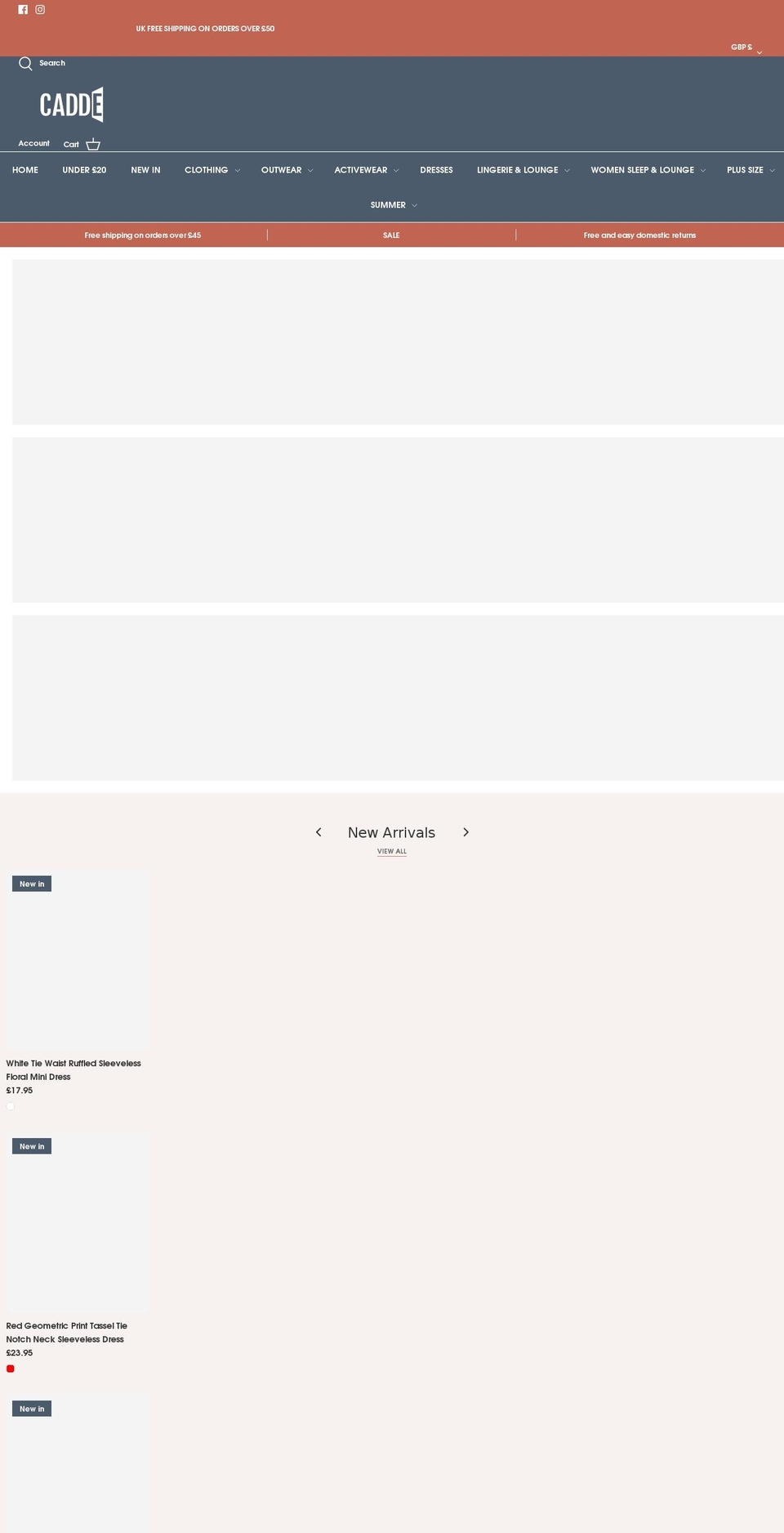 thecadde.com shopify website screenshot