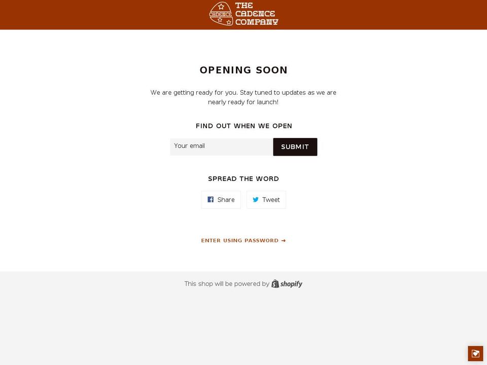thecadenceco.com shopify website screenshot
