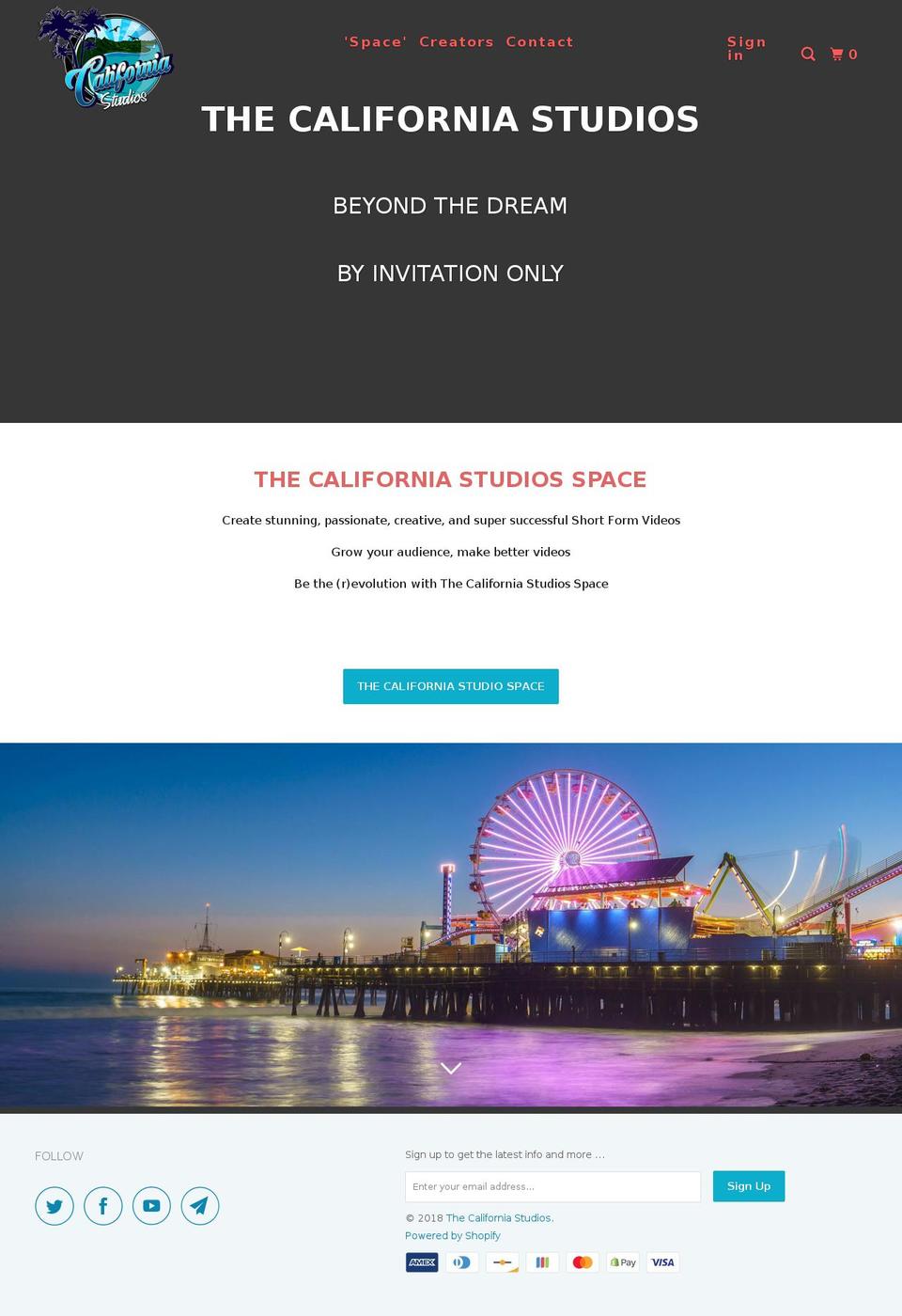 thecaliforniastudios.com — Shopify storefront screenshot