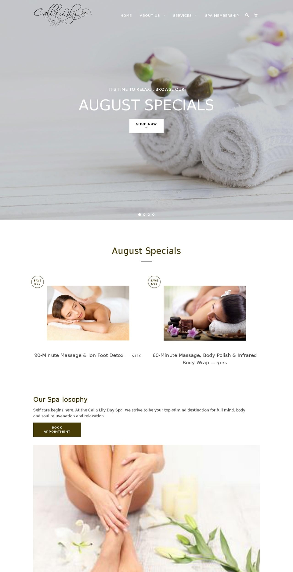 thecallalily.com — Shopify storefront screenshot