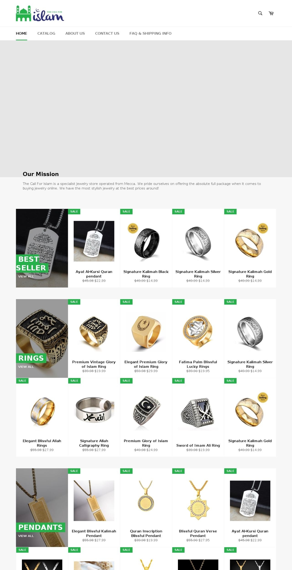 thecallforislam.com — Shopify storefront screenshot