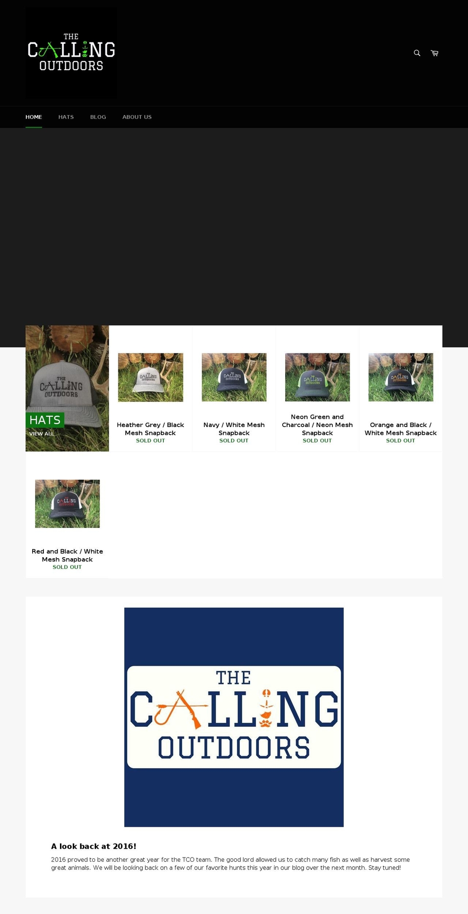 thecallingoutdoors.com — Shopify storefront screenshot
