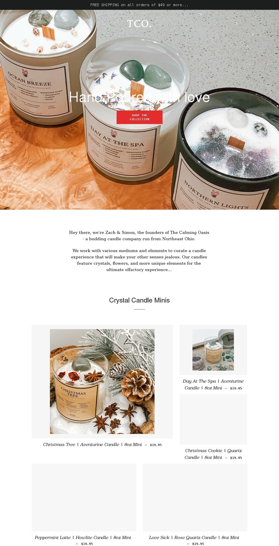 thecalmingoasis.com shopify website screenshot