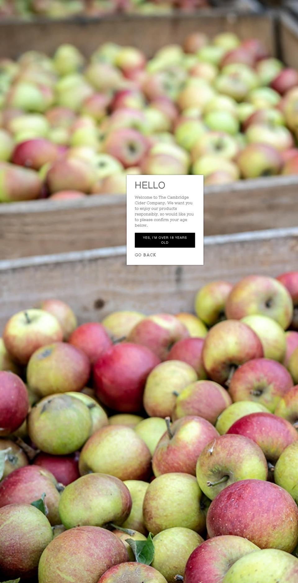 thecambridgecidercompany.co.uk shopify website screenshot