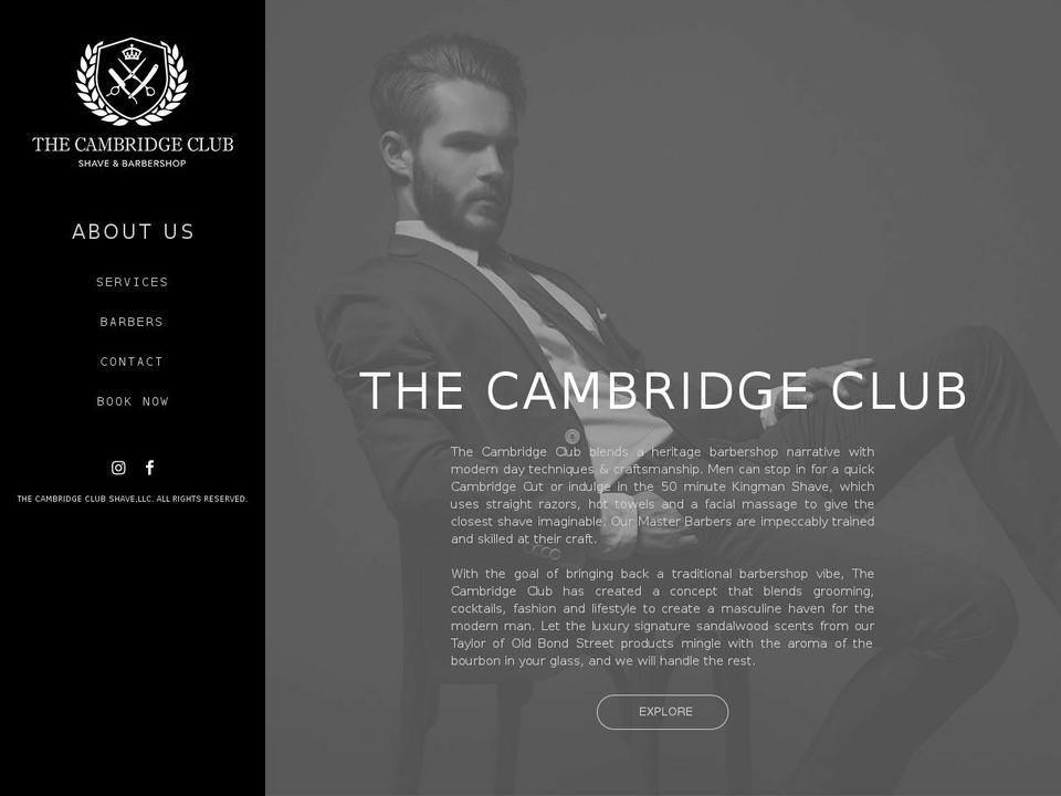thecambridgeclubshave.com shopify website screenshot