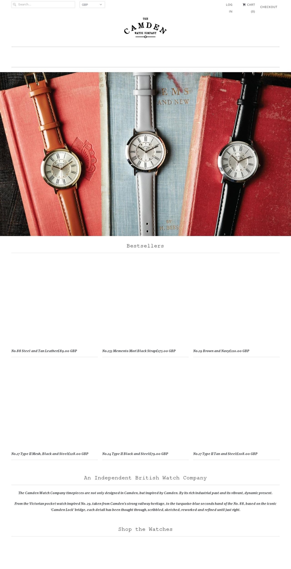 thecamdencompany.com — Shopify storefront screenshot