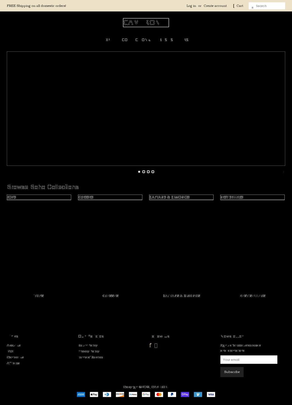 thecameronshop.com shopify website screenshot
