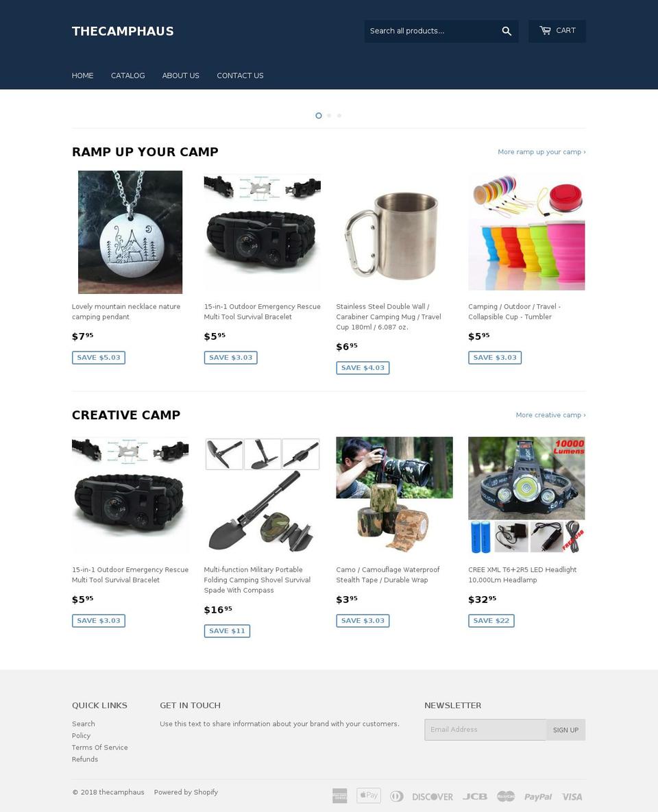 thecamphaus.com — Shopify storefront screenshot