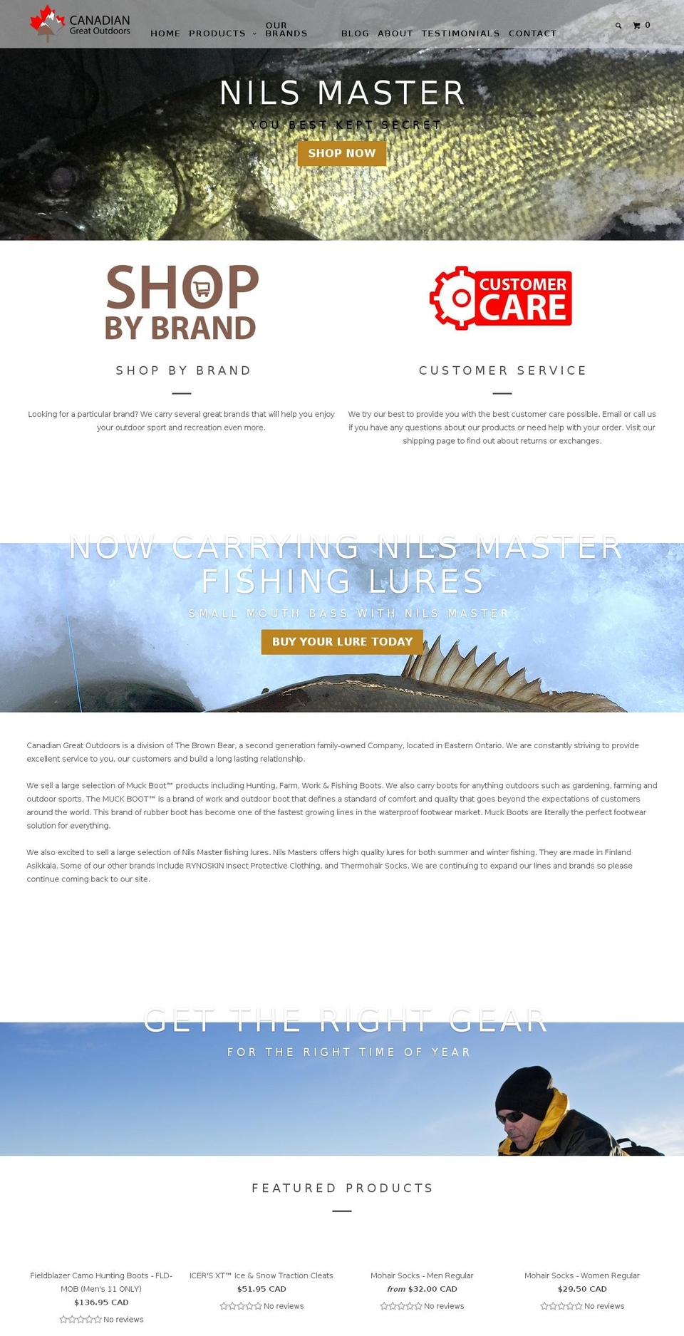 thecanadiangreatoutdoors.com shopify website screenshot