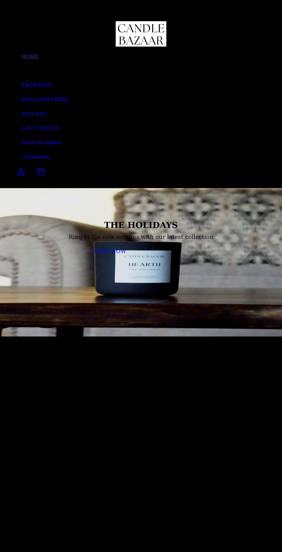 thecandlebazaar.com shopify website screenshot