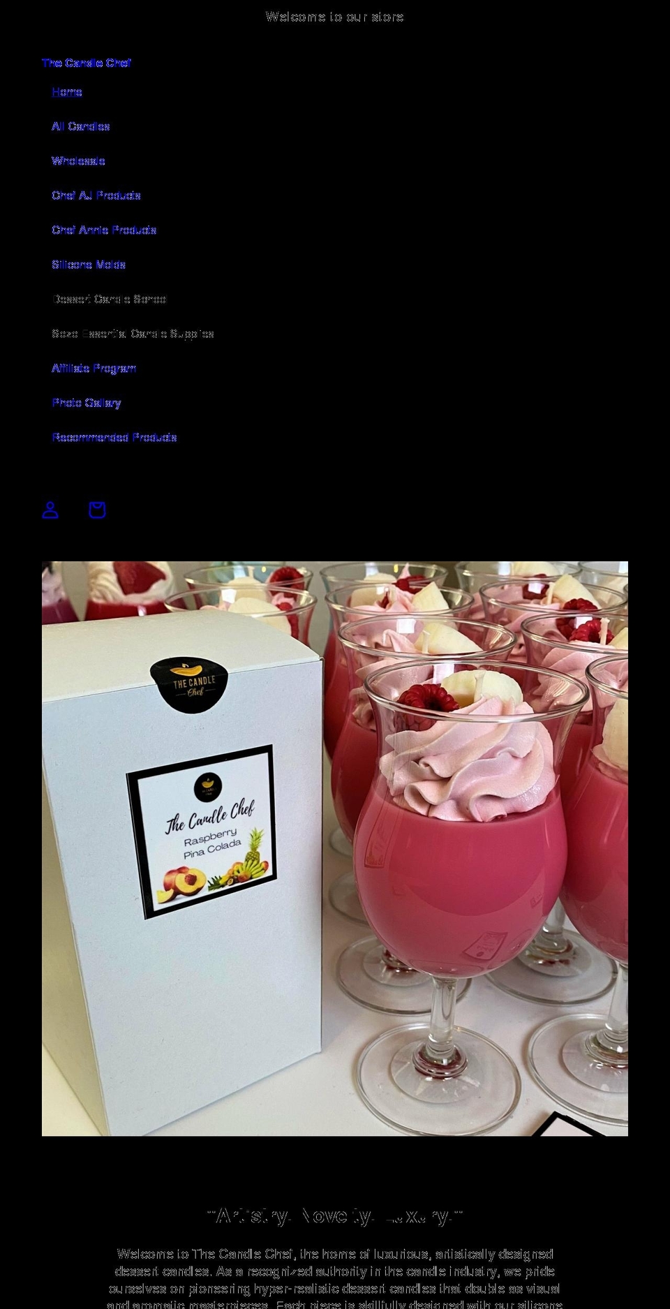 thecandlechef.com shopify website screenshot