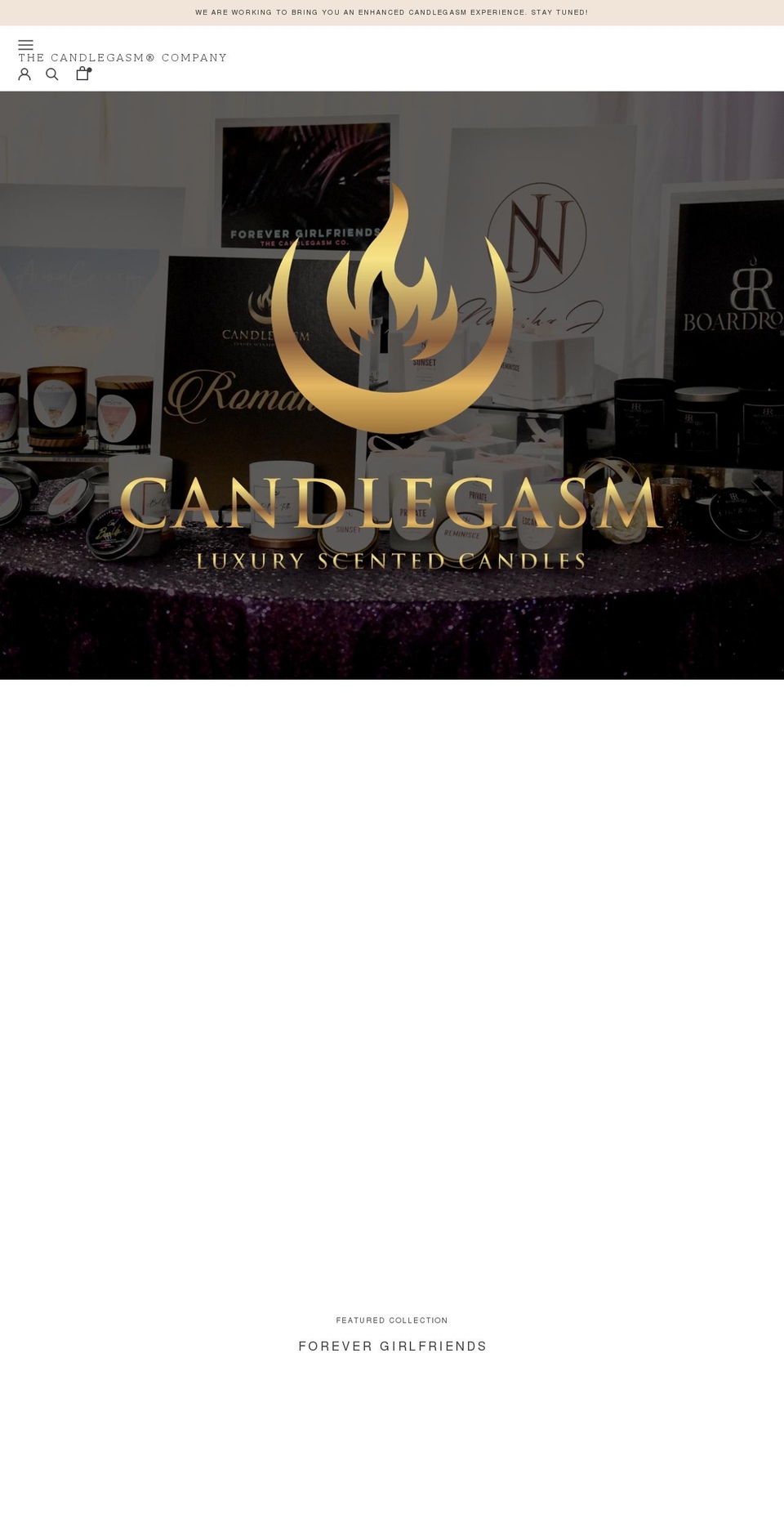 thecandlegasmcompany.com shopify website screenshot