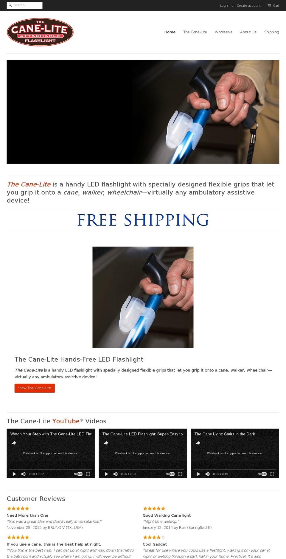 thecanelight.com shopify website screenshot