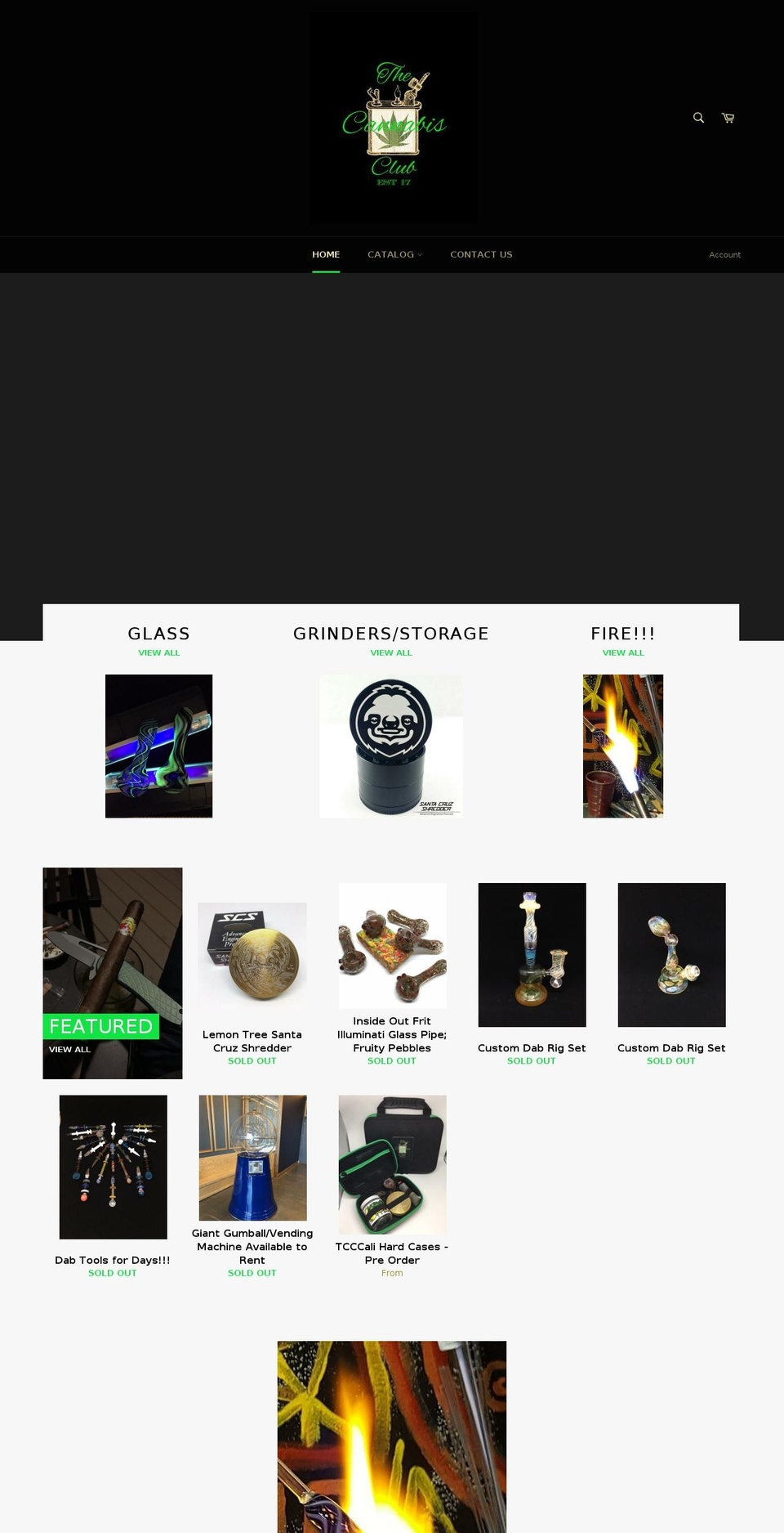 thecannabisclubcali.com — Shopify storefront screenshot